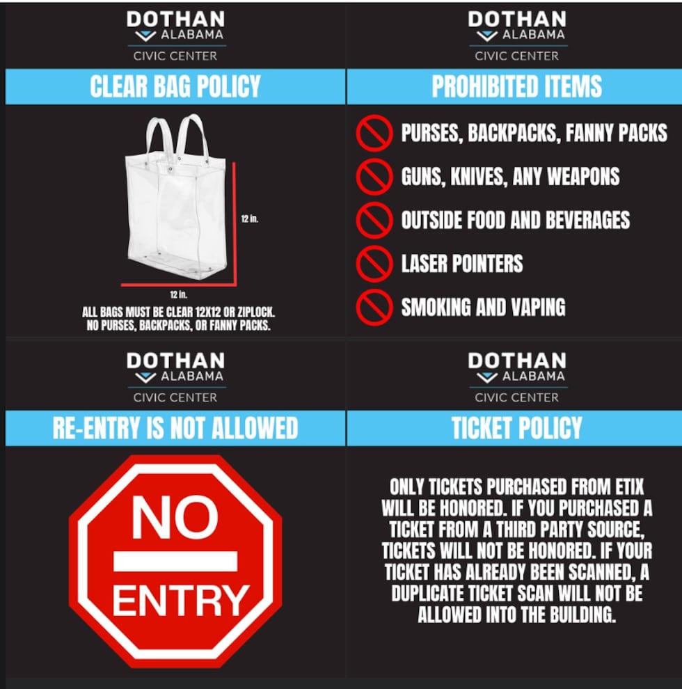 Dothan Civic Center & Opera House implement new policies