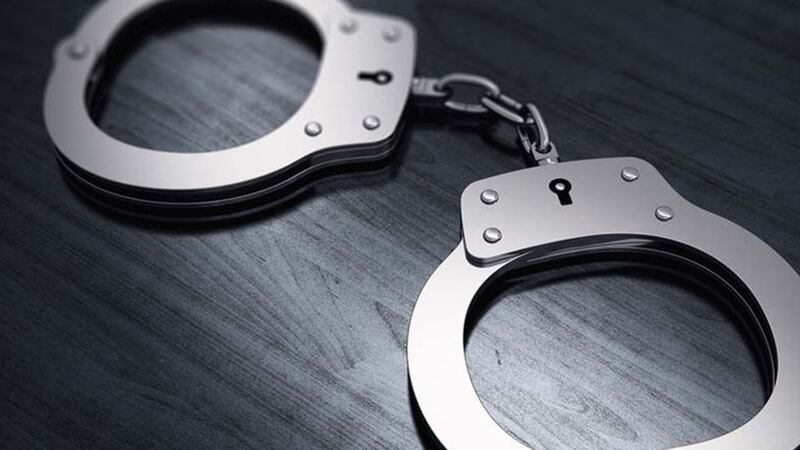 Handcuffs on desk