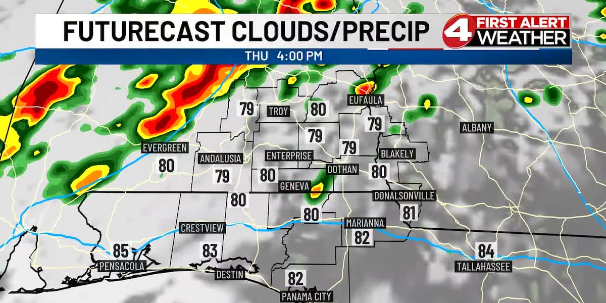 Wet week continues with a few strong storms possible on Thursday