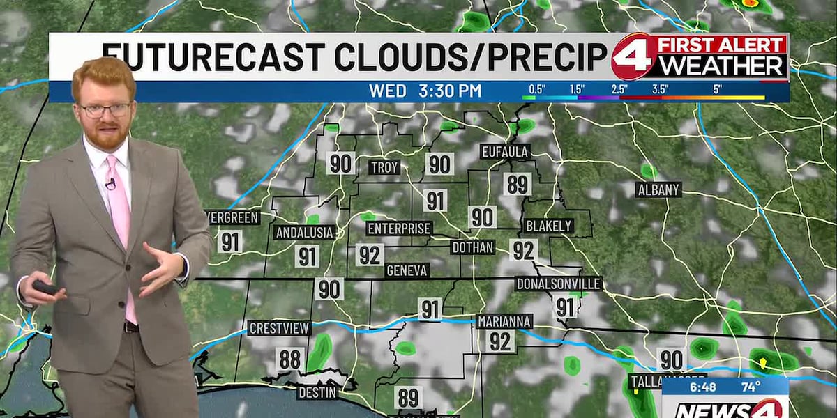 Stretch of Drier Days & Seasonal Heat Continues