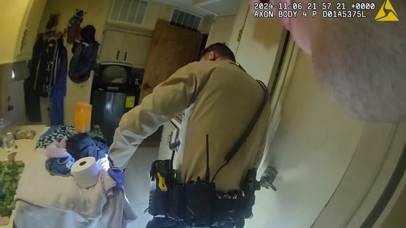 Las Vegas police discover the body of Monique Gilbertson in a freezer on November 6, 2024.