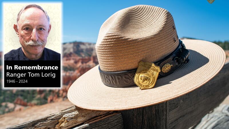 The National Park Service said ranger Tom Lorig died after tripping and falling on a rock.