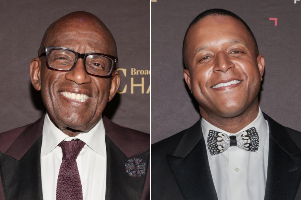 This combo image shows Al Roker, left, and Craig Melvin attending the 31st Broadcasting and...
