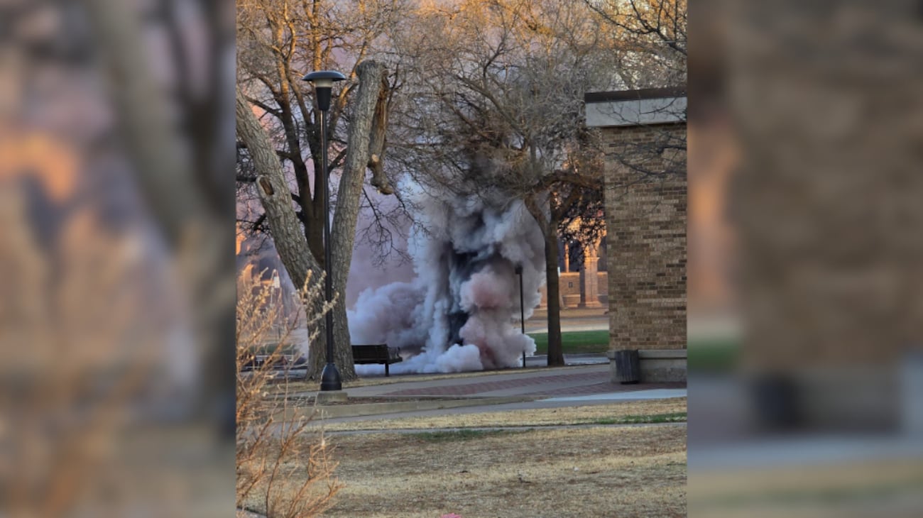 Explosion at Texas Tech causes fire and smoke to billow out of manholes ...