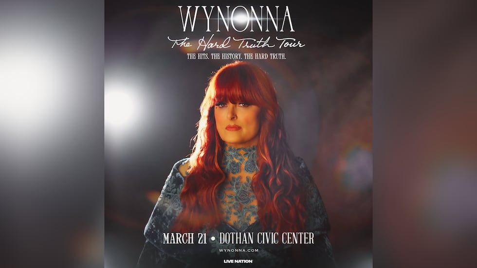 Wynonna Judd is bringing her The Hard Truth Tour to the Dothan Civic Center on Sunday, March...
