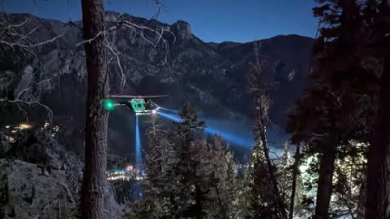 Las Vegas search and rescue teams rescued three hikers, two of which were injured, from Mt....