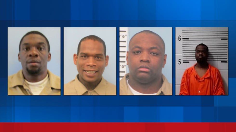 Inmates (from left) Sylvester Slay, Nico Phillips, Cedric Usher and De'Andre Knox are all...
