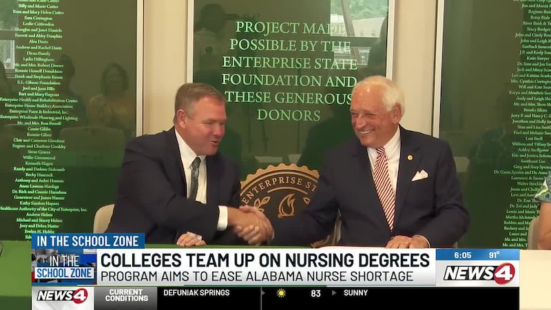 Colleges team up on nursing degrees.