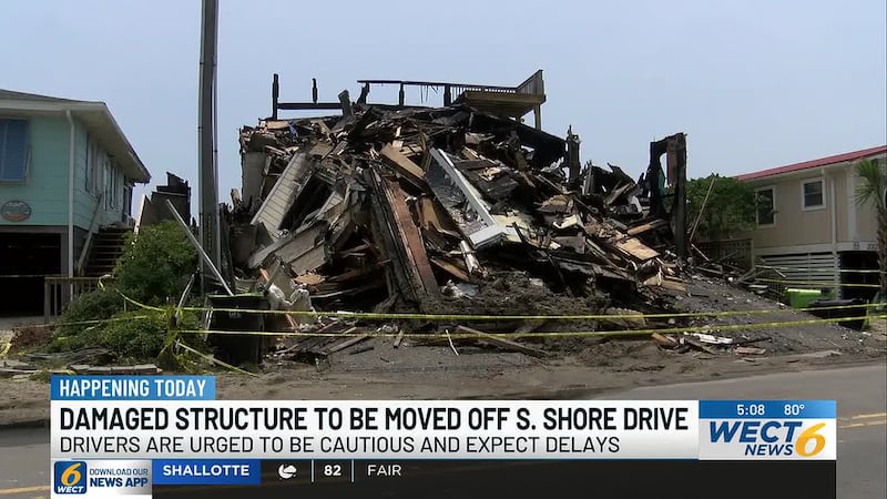 Drivers in Surf City should expect delays as crews remove a damaged building on South Shore...